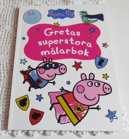 Greta Gris Gretas superstora målarbok