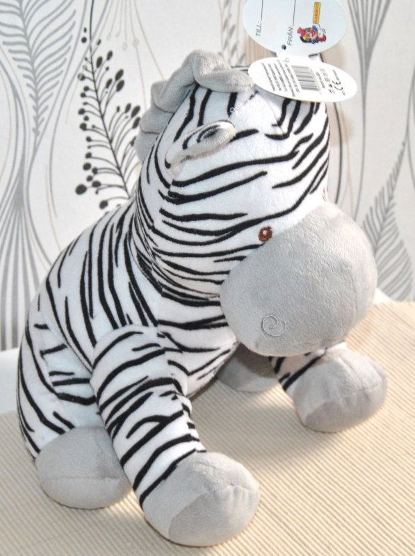 Mjukdjur. Zebra, 25 cm, Kariboo