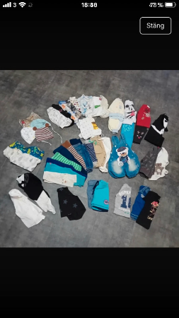 Klädpaket pojk stl 62