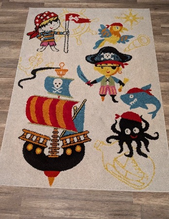 Matta med pirattema från Trendcarpet