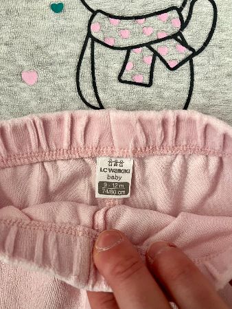 Mjukisset med björn i storlek 74/80