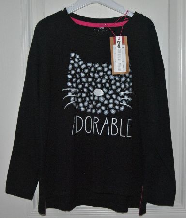 Långärmad topp med katt 110/116 cl