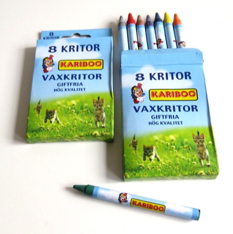 2 askar med kritor Nya