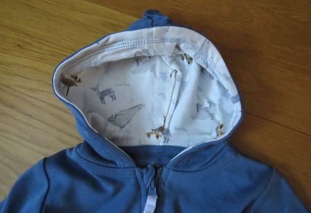 Baby Luvtröja i bambu med dragkedja 56 cl