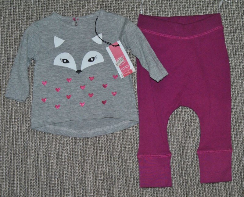 2 delat baby set med Topp + Byxor 62 cl