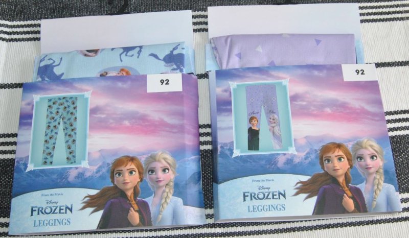 2 par Frost/Frozen leggings storlek 92